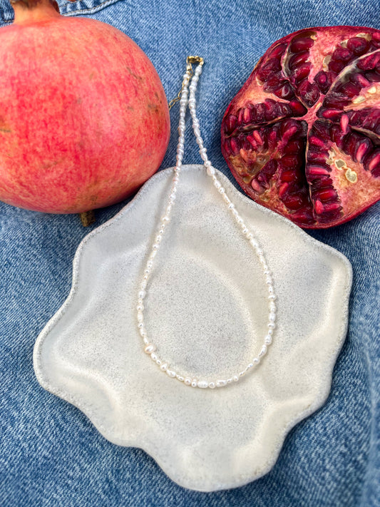 Choker mix mini říčních perel