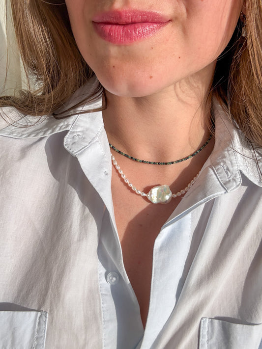 Choker modrý Turmalín