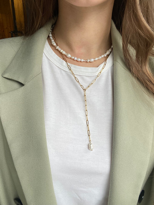 Choker mix říčních perel