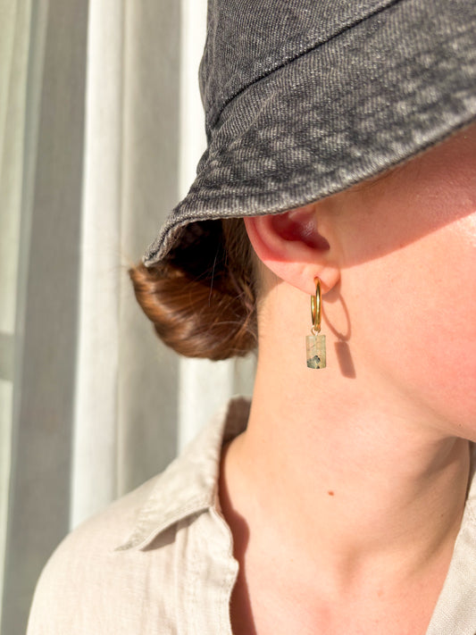 Náušnice s Prehnitem