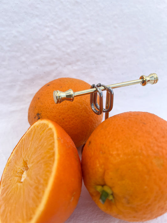 Hranaté náušnice z nerezové oceli