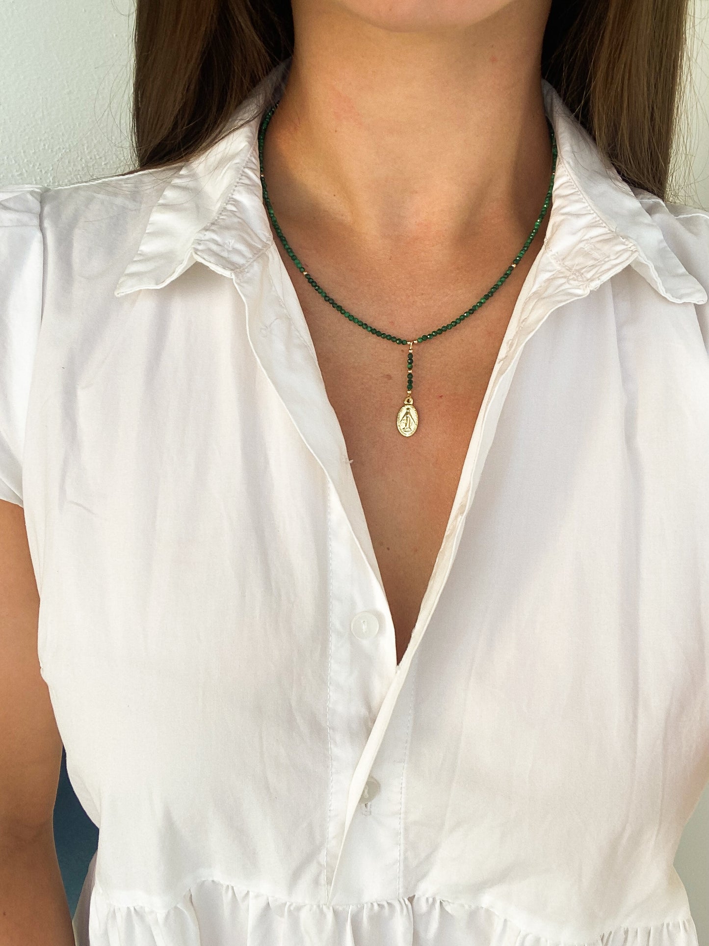 Choker do výstřihu z Malachitu