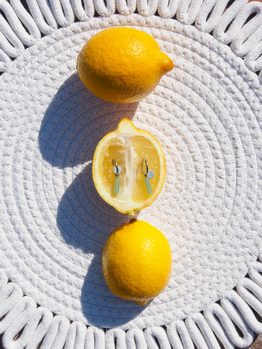 Avanturínové náušnice s plíškem