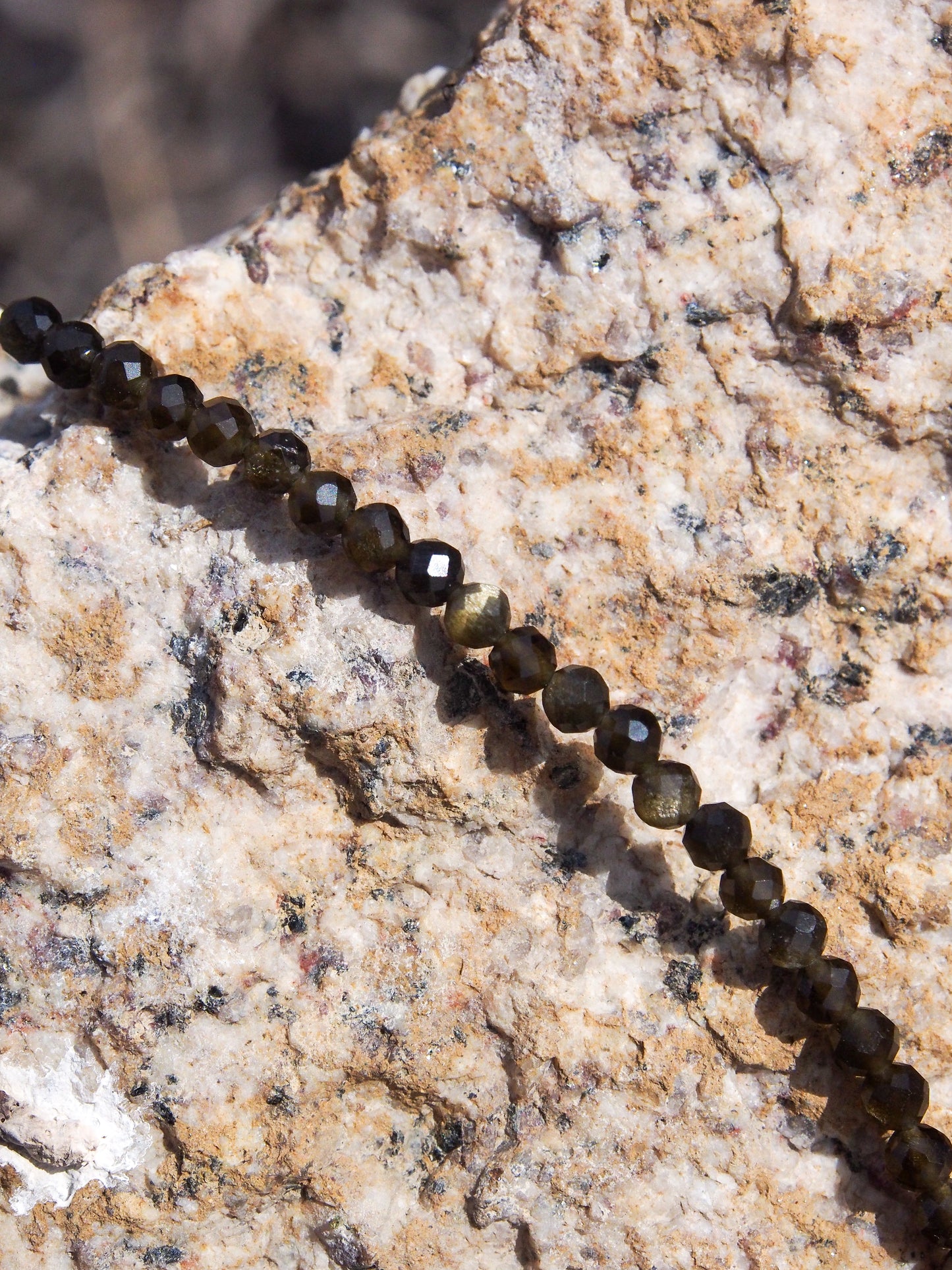 Choker z minerálu Obsidián