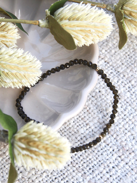 Náramek z minerálu Obsidián