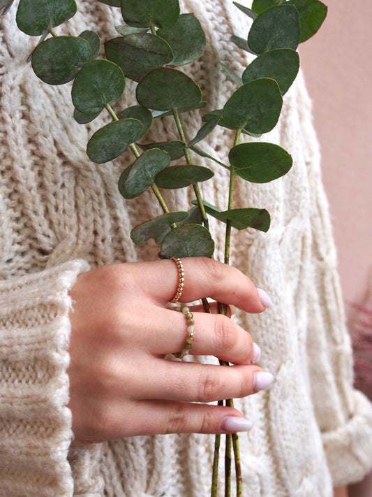 Prstýnek ze zeleného Granátu