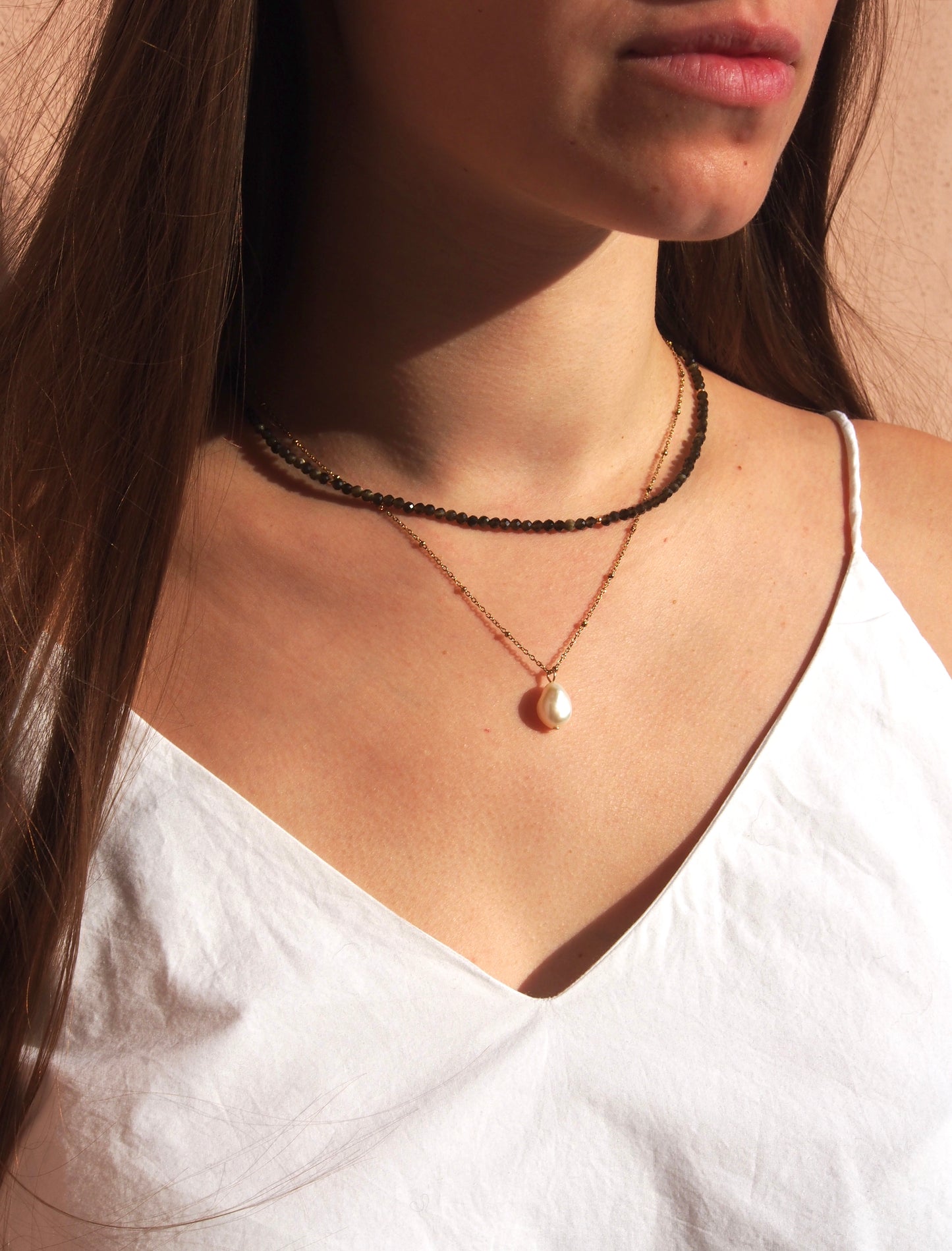 Choker z minerálu Obsidián