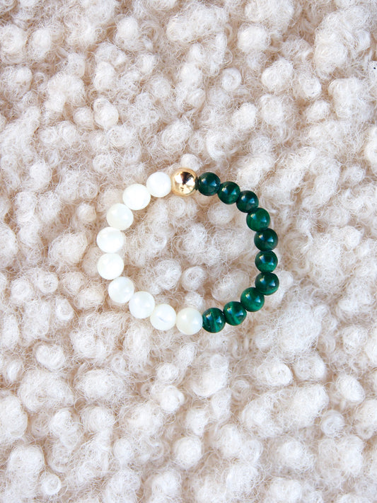 Prstýnek z Perletě a Malachitu