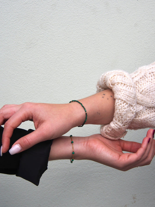 Náramek z minerálu Malachit