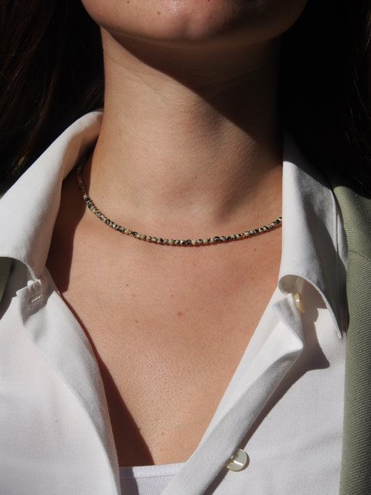 Choker z minerálu Jaspis Dalmatin