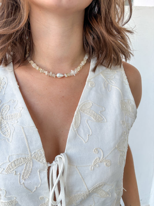 Choker ze zlomků Křemenu citronového