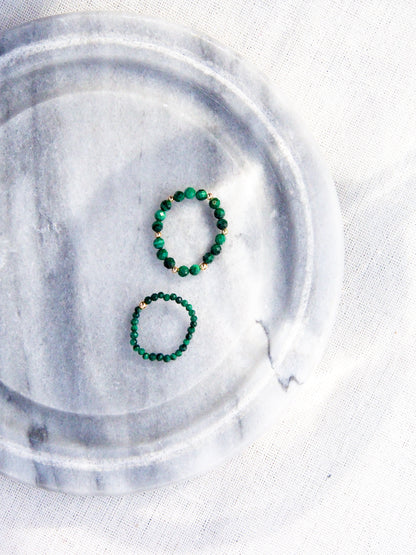 Prstýnky z Malachitu