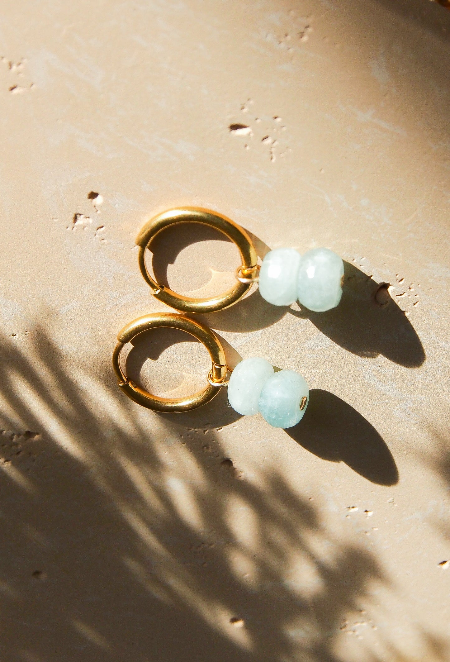 Náušnice s minerálem Akvamarín