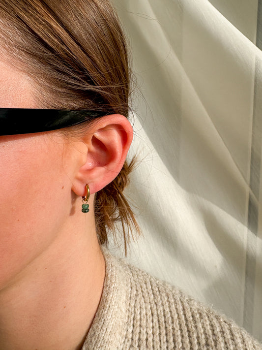 Náušnice s minerálem Smaragd