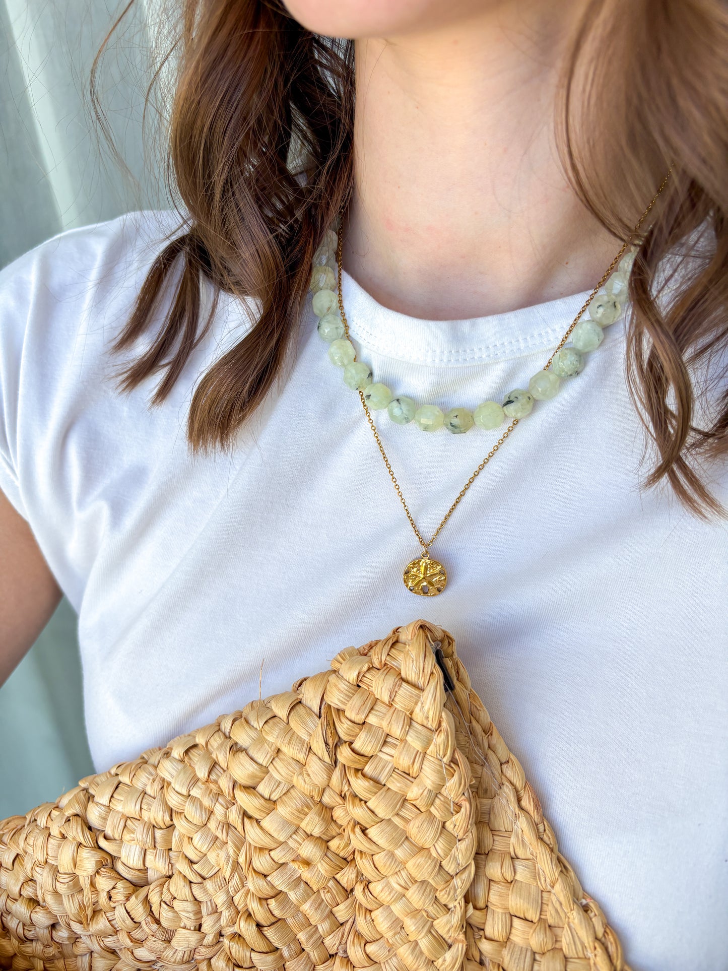 Náhrdelník z Prehnitiu