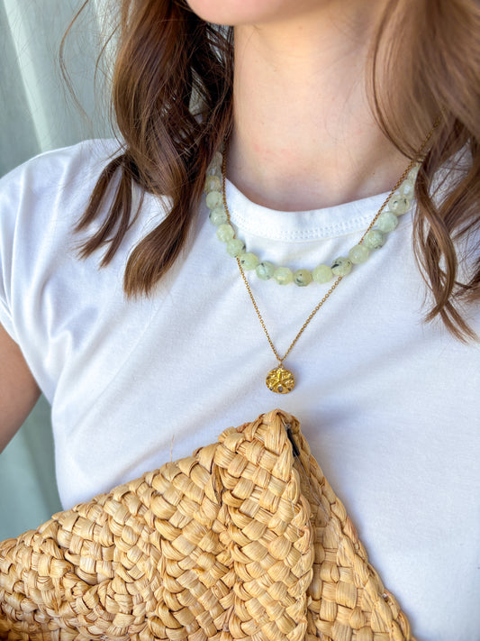 Náhrdelník z Prehnitiu