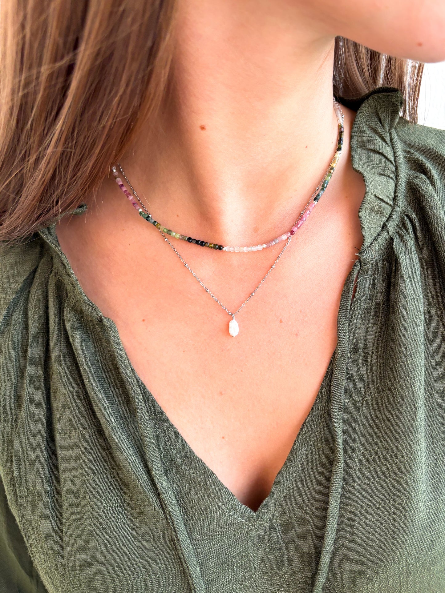 Choker z multicolour Turmalínu