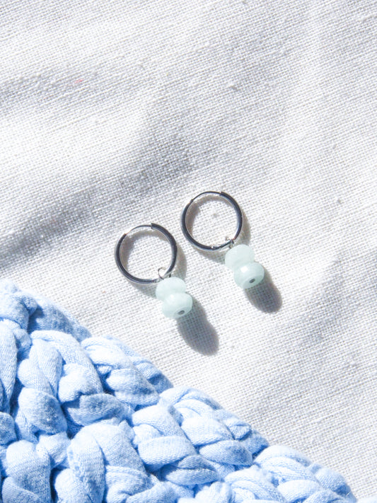 Náušnice s minerálem Akvamarín