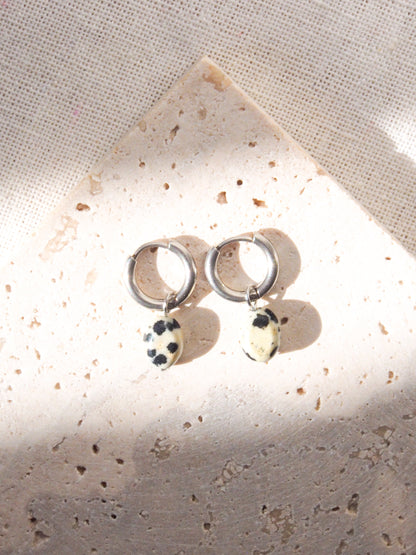 Náušnice s minerálem Jaspis Dalmatinem