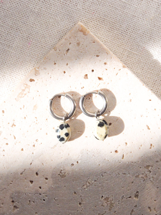 Náušnice s minerálem Jaspis Dalmatinem