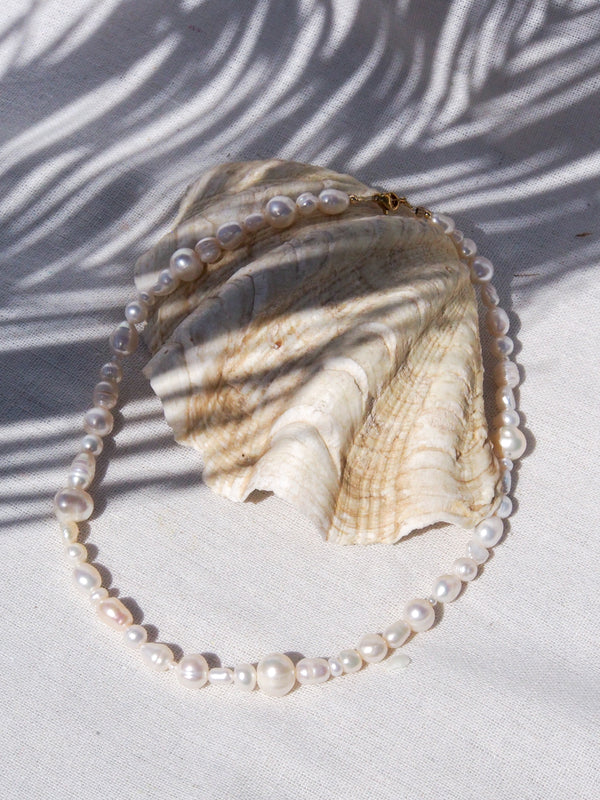 Choker mix říčních perel